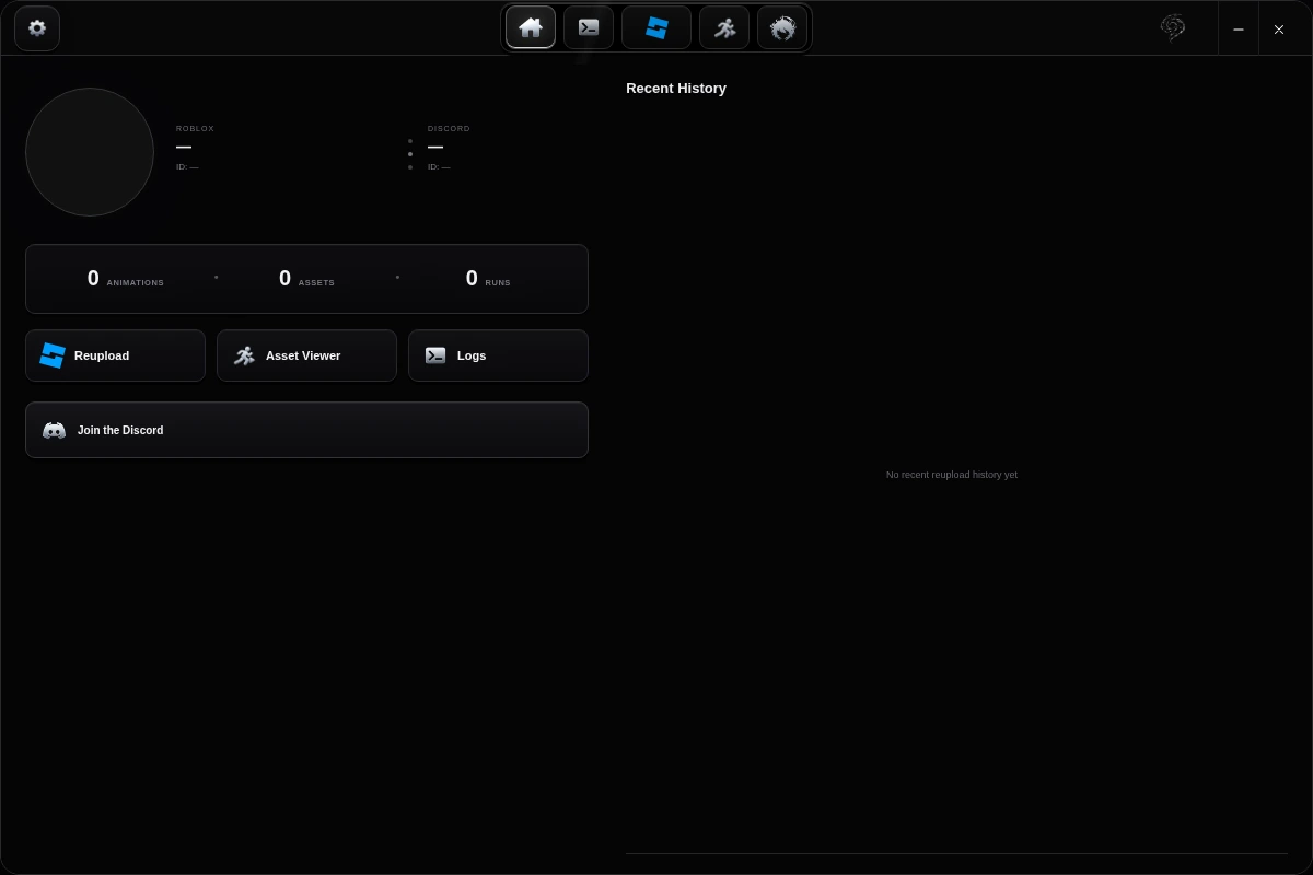 Current KAGE V2 desktop Home interface preview with the latest navigation icons